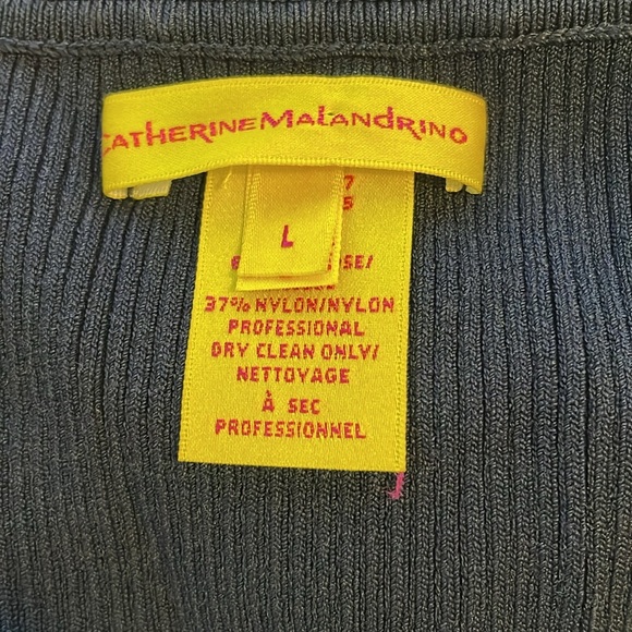 Catherine Malandrino Fitted Sleeveless Navy Turtleneck - Picture 5 of 5